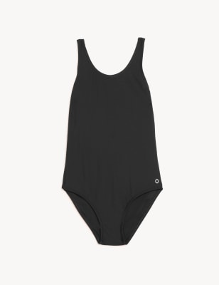 Goodmove Girls Sports Swimsuit (6-16 Yrs) - 13-14 - Black, Black