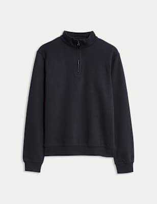 

Unisex,Boys,Girls M&S Collection Senior Zip Neck Sweatshirt (10-16 Yrs) - Navy, Navy