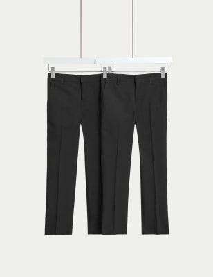 

Boys M&S Collection 2pk Boys Slim Leg Longer Length School Trousers (2-18 Yrs) - Black, Black