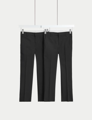 

Boys M&S Collection 2pk Boys' Slim Leg Plus Waist School Trousers (2-18 Yrs) - Black, Black