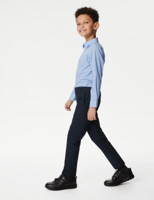 

Boys M&S Collection 2pk Boys' Skinny Leg School Trousers (2-18 Yrs) - Navy, Navy