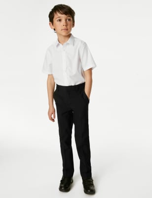 

Boys M&S Collection Boys' Regular Leg Plus Waist School Trousers (2-18 Yrs) - Black, Black