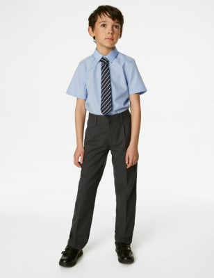 

Boys M&S Collection Boys' Regular Leg Slim Waist School Trousers (2-18 Yrs) - Grey, Grey
