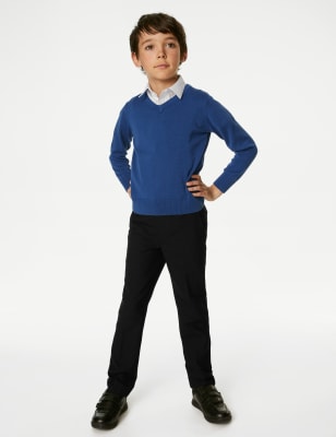 

M&S Collection Pantalón regular de largo adicional para chicos (2-16 años) - Black, Black
