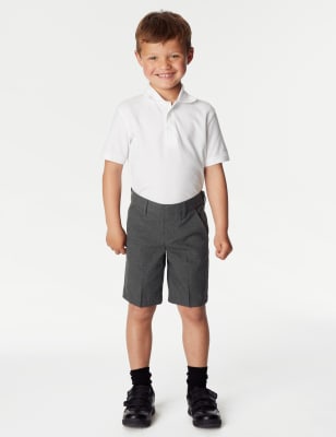 

Boys M&S Collection 2pk Boys' Regular Leg Plus Waist School Shorts (4-14 Yrs) - Grey, Grey