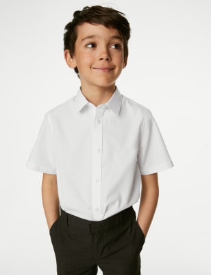 

Boys M&S Collection 3pk Boys' Longer Length Easy Iron School Shirts (4-18 Yrs), White