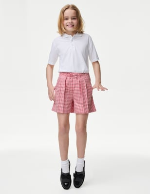 

Girls M&S Collection Girls' Gingham School Shorts (2-14 Yrs) - Red, Red