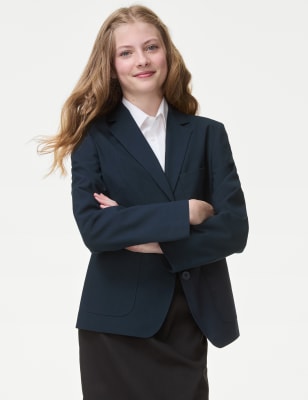 

Girls M&S Collection Senior Girls Regular Fit School Blazer (9-18 Yrs) - Navy, Navy