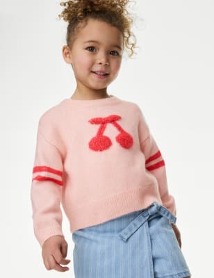 

Girls M&S Collection Cherry Jumper (2-8 Yrs), Pink