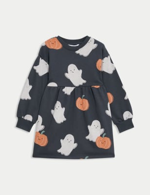 

Girls M&S Collection Cotton Rich Ghost and Pumpkin Dress (2-8 Yrs) - Multi, Multi