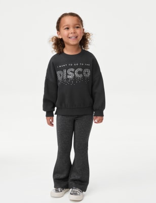 

Boys M&S Collection Disco Slogan Top & Bottom Outfit (2-8 Yrs) - Carbon, Carbon