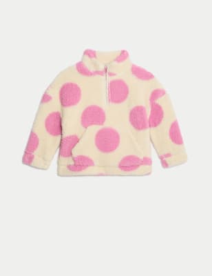 

Girls M&S Collection Borg Polka Dot Jacket (1-8 Yrs) - Ecru, Ecru