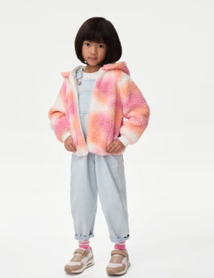 

Girls M&S Collection Borg Fleece Printed Jacket (1-10 Yrs) - Pink Mix, Pink Mix