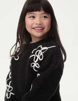 

M&S Collection Suéter floral Cornelli (2-8 años) - Carbon, Carbon