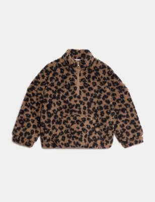 

M&S Collection Jacke aus Borg mit Leopardenmuster (1-8 J.) - Neutral Brown, Neutral Brown