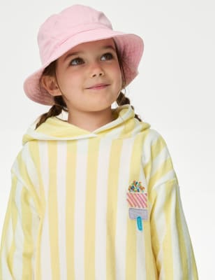 

M&S Collection Frotteeponcho mit hohem Baumwollanteil und Eiscrememotiv (2-8 J.) - Pale Yellow, Pale Yellow