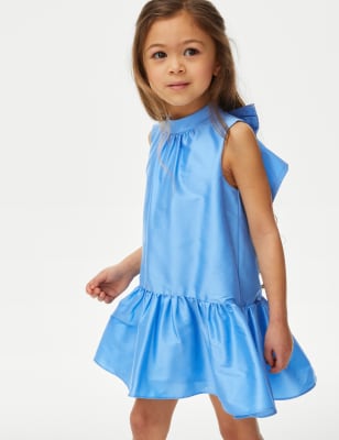 

Girls M&S Collection Organza Bow Dress (2-7 Yrs) - Blue, Blue