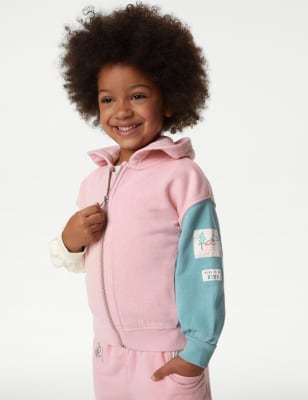 

Marks & Spencer Cotton Rich Zip Hoodie (2-8 Yrs) (GIRLS, MULTI, 2-3 Y)