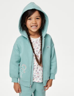 

Girls M&S Collection Cotton Rich Unicorn Zip Hoodie (2-8 Yrs) - Aqua, Aqua