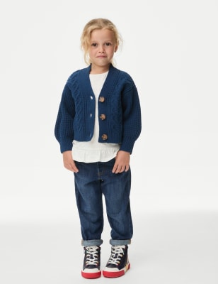 

Girls M&S Collection Chunky Knit Cardigan (2-8 Yrs) - Navy, Navy