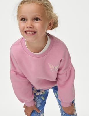 

Girls M&S Collection Cotton Rich Butterfly Sweatshirt (2-8 Yrs) - Pink, Pink