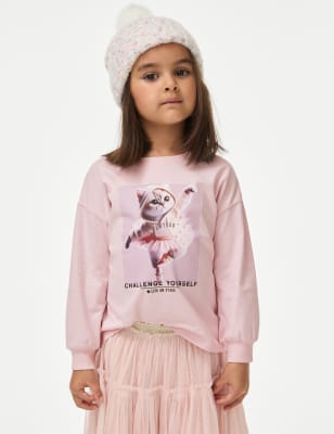 

Girls M&S Collection Pure Cotton Photographic Cat Top (2-8 Yrs) - Calico, Calico