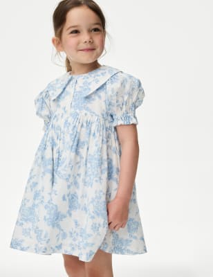 

Girls M&S Collection Pure Cotton Floral Dress (2-8 Yrs) - Ivory Mix, Ivory Mix