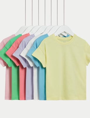 

Girls M&S Collection 7pk Pure Cotton T-Shirts (2-8 Yrs) - Multi, Multi
