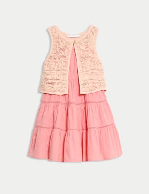 

Girls M&S Collection Pure Cotton Woven Dress (2-8 Yrs), Pink