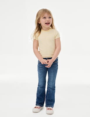 

Girls M&S Collection Denim Flared Jeans (2-8 Yrs), Light Denim