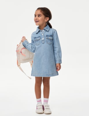 

Girls M&S Collection Denim Shirt Dress (2-10 Yrs), Denim