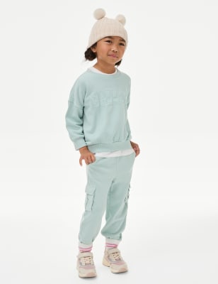 

Girls M&S Collection 2pc Cotton Rich Top and Joggers Outfit (2-8 Yrs) - Aqua, Aqua