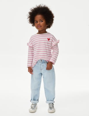 

Girls M&S Collection Mom Denim Jeans (2-8 Yrs) - Light Denim, Light Denim