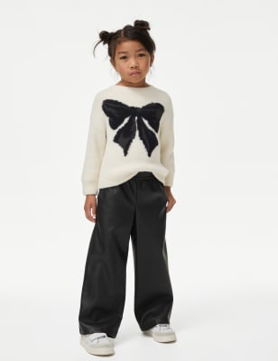 

Girls M&S Collection Faux Leather Trousers (2-8 Yrs) - Black, Black