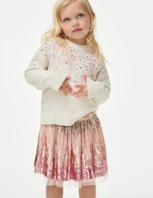 

Girls M&S Collection Sequin Elasticated Waist Mini Tutu Skirt (2-8 Yrs) - Pink Mix, Pink Mix