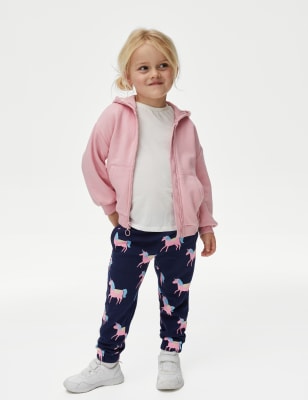 

Girls M&S Collection Cotton Rich Printed Joggers (2-8 Yrs) - Navy, Navy