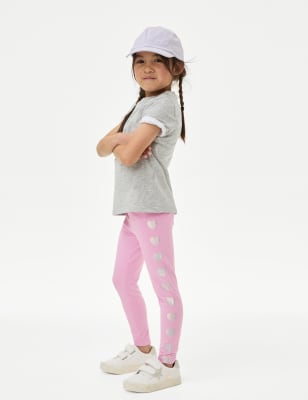 

Girls M&S Collection Cotton Rich Leggings (2-8 Yrs) - Pink, Pink