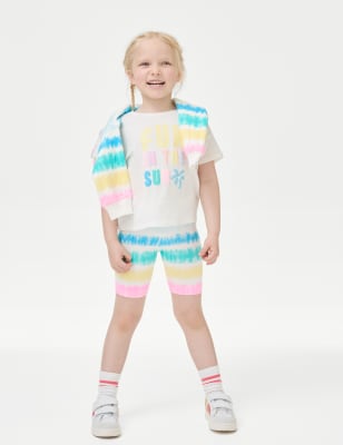 

Girls M&S Collection Cotton Rich Cycling Shorts (2-8 Yrs) - White Mix, White Mix