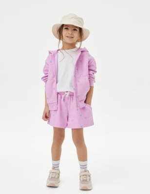 

M&S Collection Gemusterte Laufshorts aus reiner Baumwolle (2-8 J.) - Pink Mix, Pink Mix