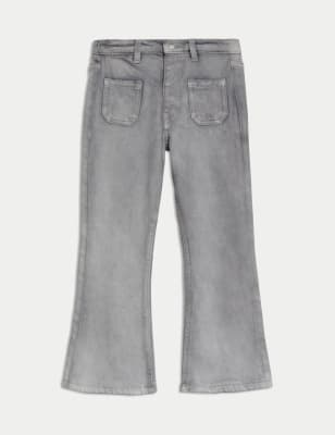 

Girls M&S Collection Denim Flared Jeans (2-8 Yrs) - Grey, Grey