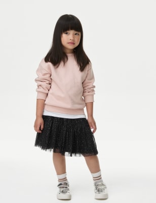 

Girls M&S Collection Glitter Tutu Skirt (2-8 Yrs) - Black, Black