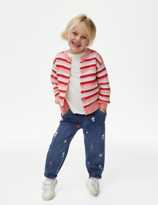 

M&S Collection Jeans denim tapered bordados (2-8 años), Denim