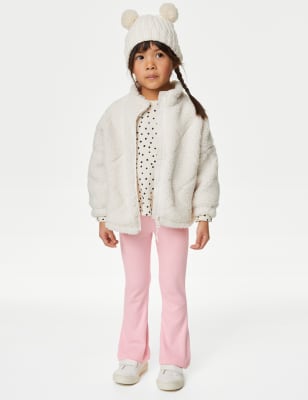 

M&S Collection Leggings de algodón acanalados y acampanados (2-8 años) - Light Rose, Light Rose