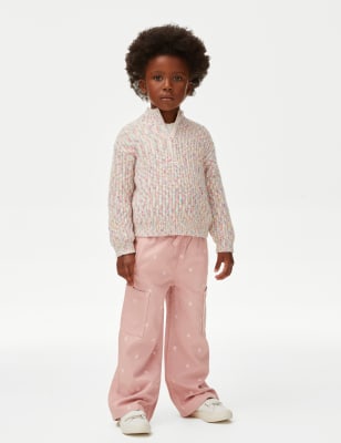 

Girls M&S Collection Straight Leg Floral Cargo Trouser (2-8 Yrs) - Pink, Pink