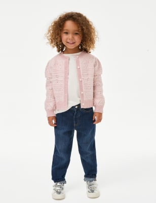 

M&S Collection Jeans Mom denim con cintura elástica (2-8 años) - Dark Denim, Dark Denim