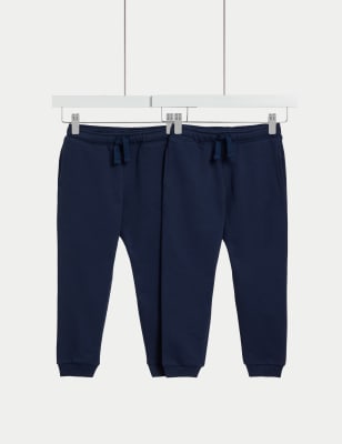 

M&S Collection 2er-Pack Jogginghosen mit hohem Baumwollanteil (2-8 J.) - Navy, Navy