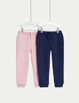 

M&S Collection Pack de 2 pantalones deportivos de algodón (2-8 años) - Navy Mix, Navy Mix
