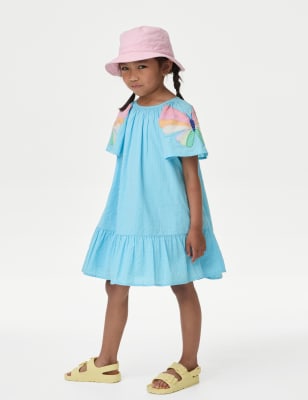 

Girls M&S Collection Pure Cotton Striped Printed Dress (2-8 Yrs) - Turquoise, Turquoise