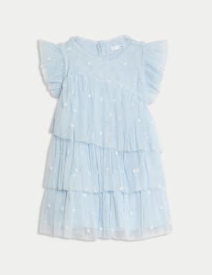 

M&S Collection Tüllkleid mit Stickerei (2-16 J.) - Blue, Blue
