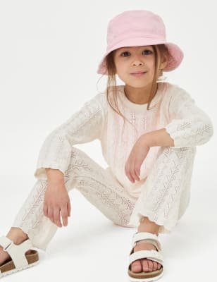 

Girls M&S Collection Pure Cotton Knitted Top & Bottom Outfit (2-8 Yrs) - Ecru, Ecru